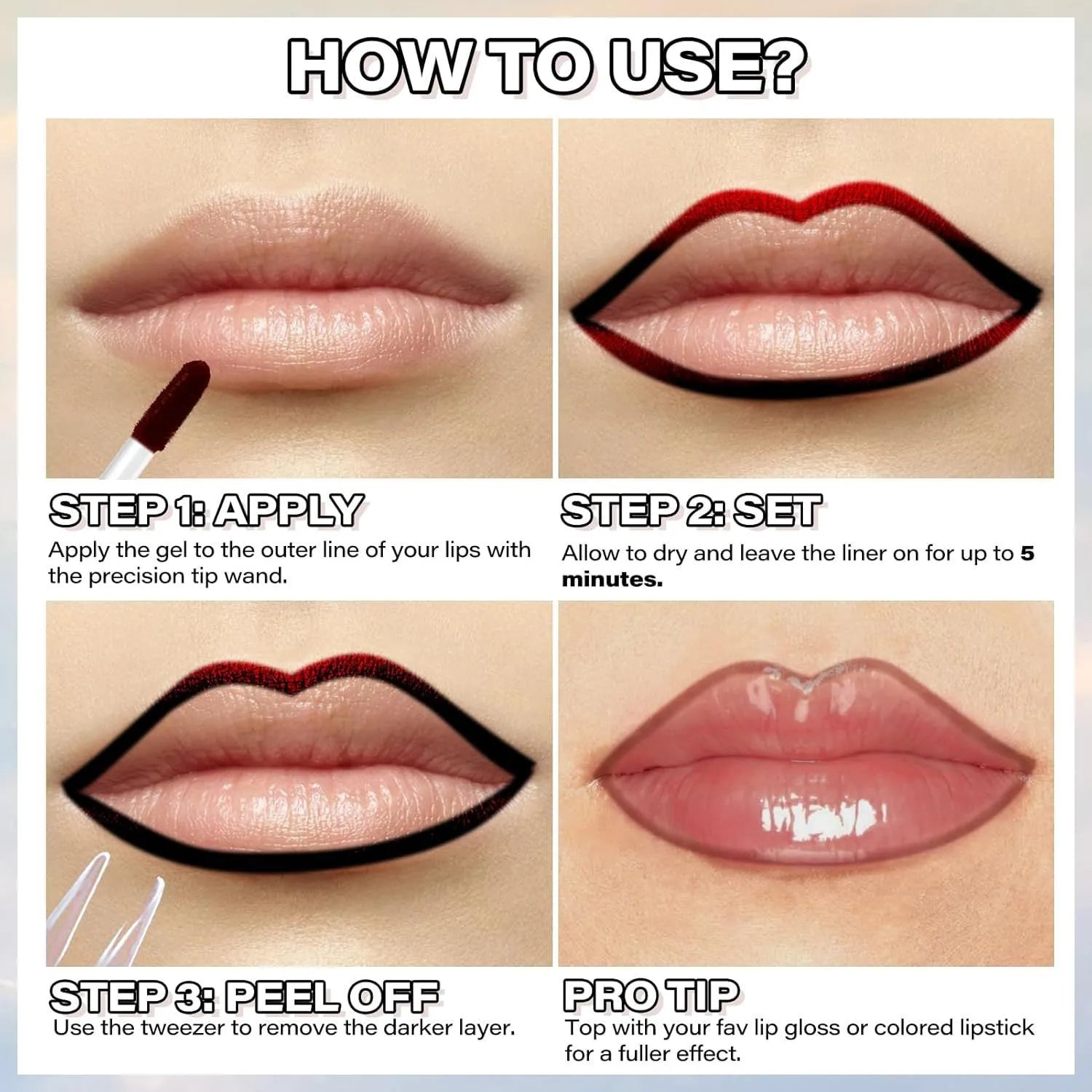 Waterproof Lip Liner – Long-Lasting No Smudge Formula