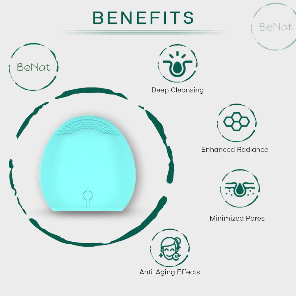 Rechargeable Facial Cleansing Brush – Deep Cleansing Silicone Exfoliator