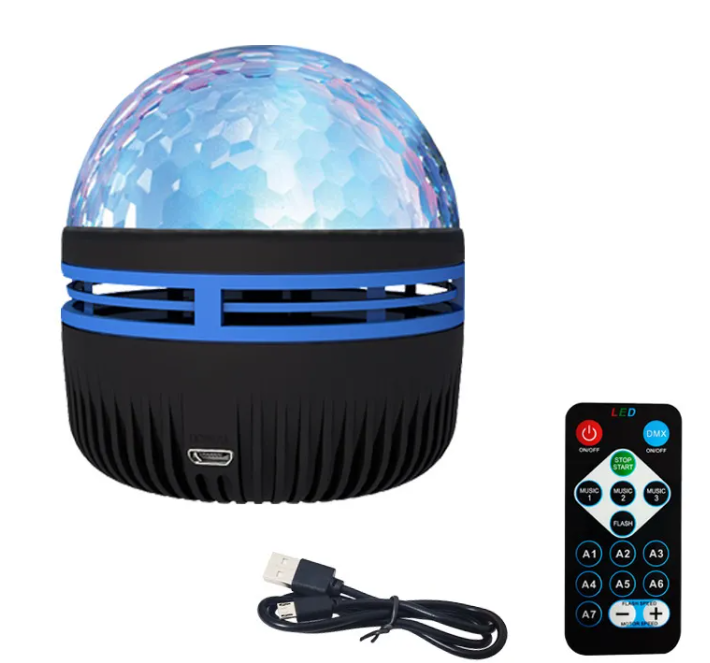 LED Star Galaxy Projector Lamp – Rotating Magic Ball Night Light for Bedroom
