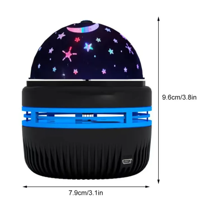 LED Star Galaxy Projector Lamp – Rotating Magic Ball Night Light for Bedroom