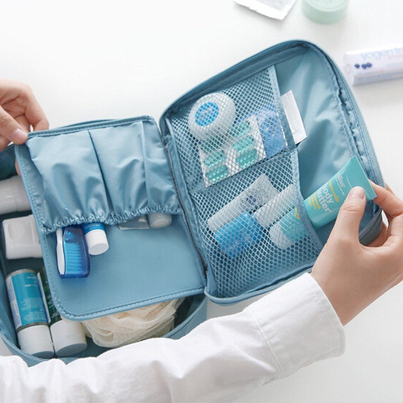 Waterproof Travel Cosmetic Bag – Multi-Pocket Organizer with Dividers