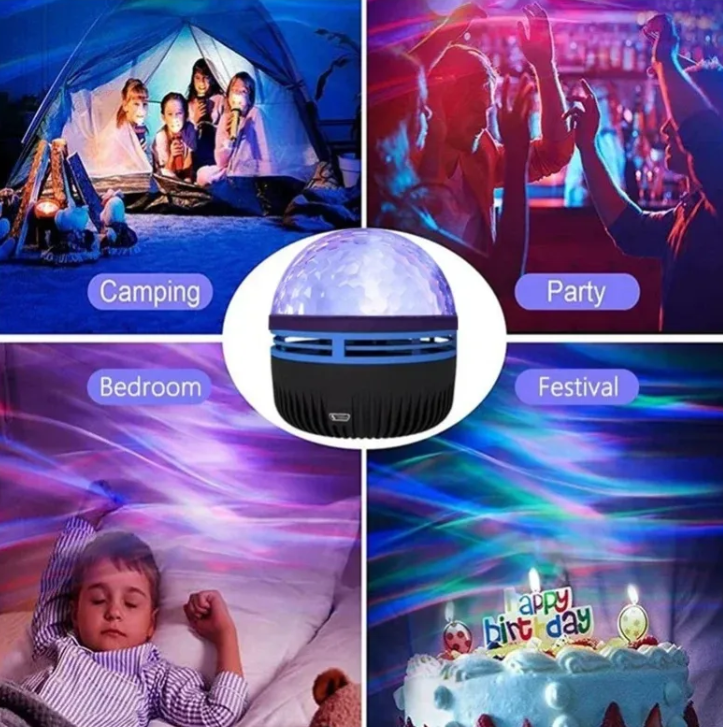 LED Star Galaxy Projector Lamp – Rotating Magic Ball Night Light for Bedroom