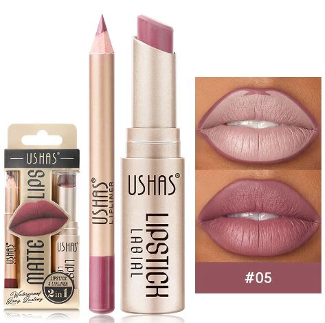 Matte Waterproof Nude Lipstick – Long-Lasting Velvety Formula