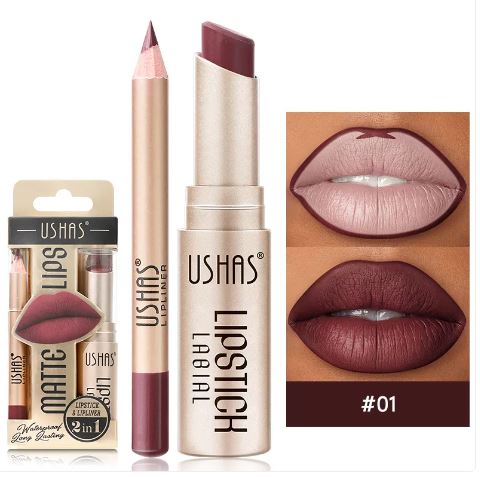Matte Waterproof Nude Lipstick – Long-Lasting Velvety Formula