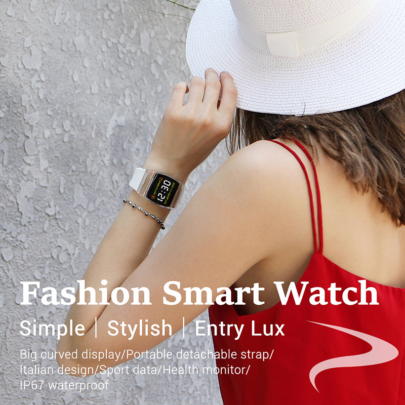 Arc Glass Smart Bracelet – Fitness & Health Monitor Watch with Heart Rate & Sleep Tracking