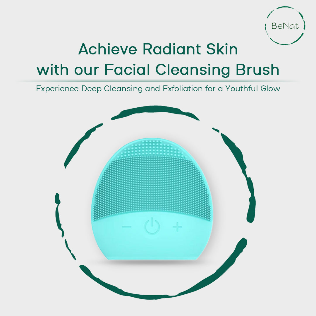 Rechargeable Facial Cleansing Brush – Deep Cleansing Silicone Exfoliator