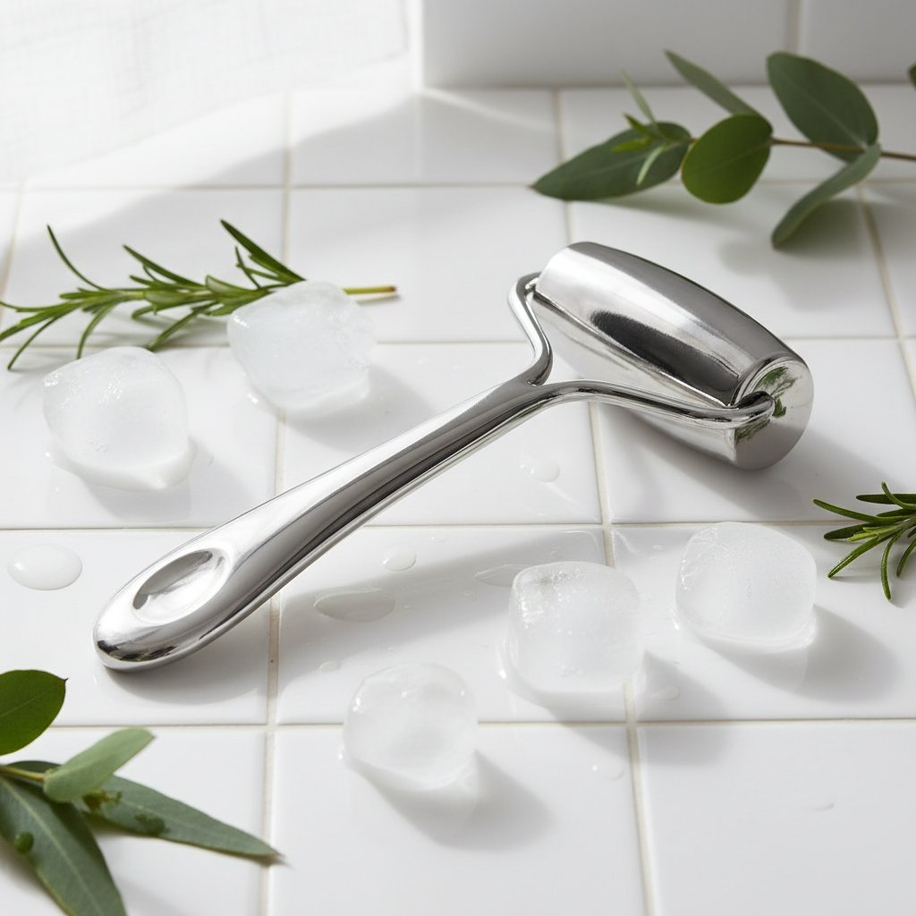 Stainless steel ice roller for face and body massage